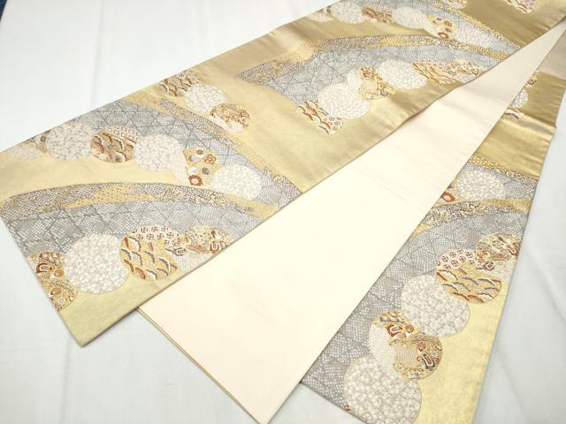平和屋着物○西陣の名門 加納幸謹製 六通柄袋帯 唐織 宝尽くし
