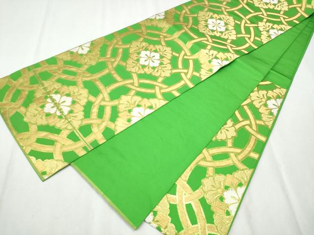 平和屋着物●西陣　川島織物　六通柄　本袋帯　吉祥花文　金糸　正絹　逸品　CABB5620hy