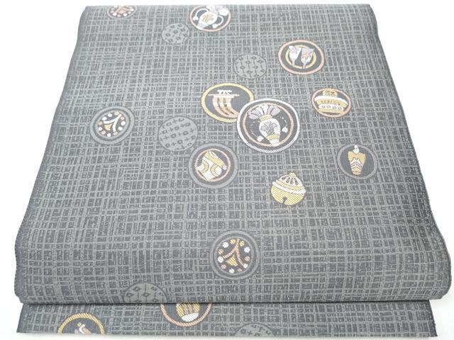 平和屋着物●太鼓柄袋帯　吉祥丸文　金糸　正絹　逸品　CABB5627hy 平和屋着物○太鼓柄袋帯 吉祥丸文 金糸 正絹 逸品 CABB5627hy