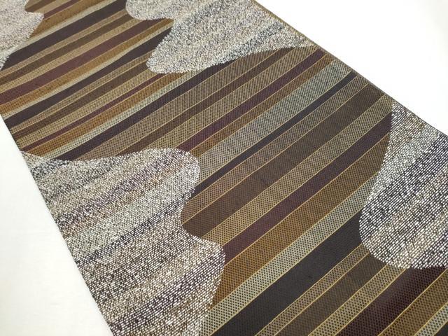 平和屋着物○伝統工芸士 和田正勝 両面 全通柄袋帯 道長横