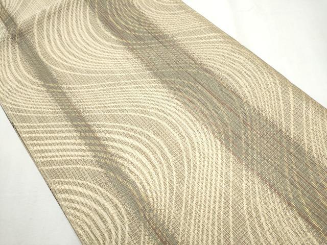 平和屋着物●両面　全通柄袋帯　流線文　金糸　正絹　逸品　未使用　CABB5642hy 平和屋着物○両面 全通柄袋帯 流線文 金糸 正絹 逸品 未