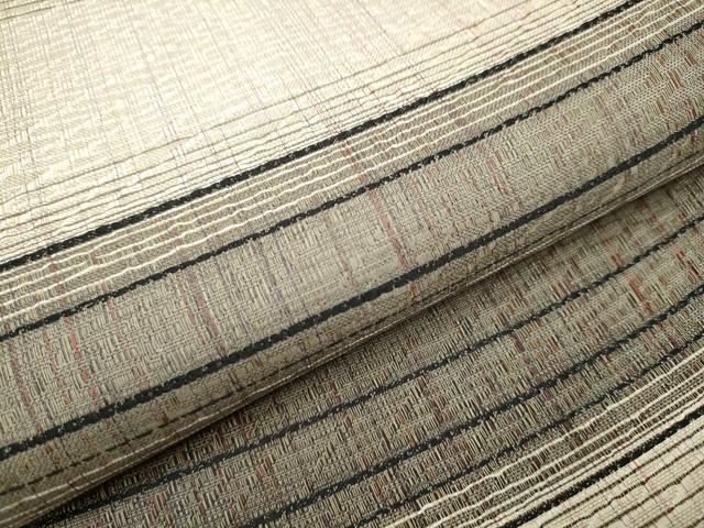 平和屋着物○両面 全通柄袋帯 流線文 金糸 正絹 逸品 未