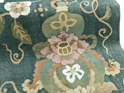 平和屋着物▽スリーシーズン 春夏秋 太鼓柄袋帯 すくい織 陶器花文 金銀糸 正絹 逸品 未使用 CABB5667hy