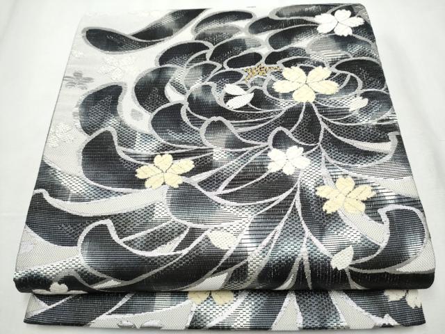 平和屋着物○六通柄袋帯 モール 乱菊 舞桜文 さが美扱い 正絹