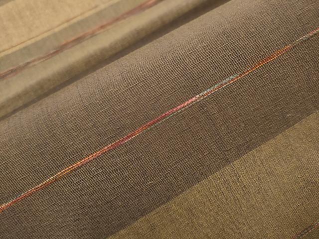 平和屋着物●六通柄袋帯　紬地　横段文　正絹　逸品　DAAV6777ps 平和屋着物○六通柄袋帯 紬地 横段文 正絹 逸品 CABB5684hy