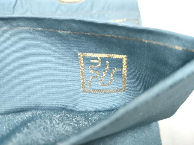 平和屋着物●桝屋高尾　全通柄袋帯　ふくれ織　葡萄蔦の葉文　金糸　正絹　逸品　CABB5690hy