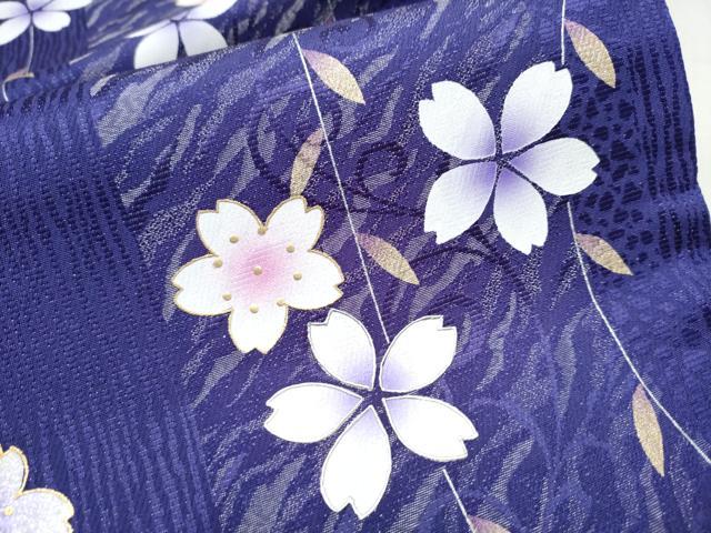 平和屋着物●両面　全通柄袋帯　枝垂れ桜文　銀通し地　正絹　逸品　CABB5704hy 平和屋着物○両面 全通柄袋帯 枝垂れ桜文 銀通し地 正絹 逸品