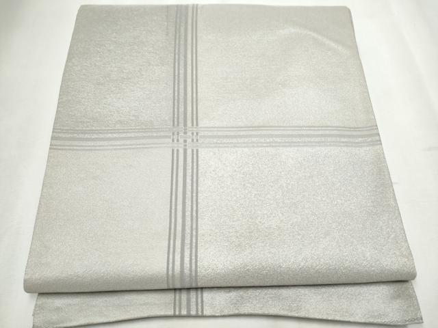 平和屋着物●織楽浅野　全通柄袋帯　格子柄　正絹　逸品　CABB5727hy 平和屋着物○織楽浅野 全通柄袋帯 格子柄 正絹 逸品 CABB5727hy