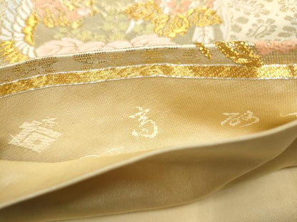 平和屋着物●西陣の名門 本家加納 六通柄袋帯 唐織 鳳凰花毬文 金糸 正絹 逸品 CABB5734hy