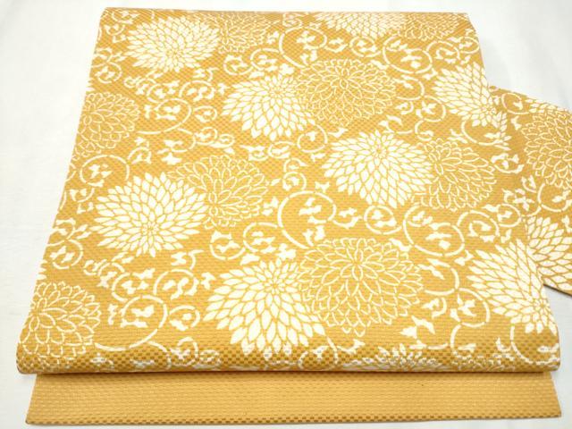 平和屋着物○竺仙 全通柄 九寸名古屋帯 型染め 菊唐草