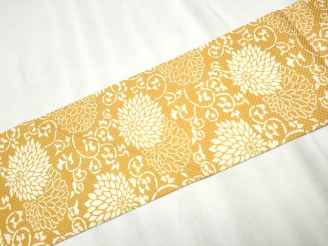 平和屋着物○竺仙 全通柄 九寸名古屋帯 型染め 菊唐草