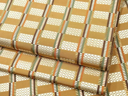 平和屋着物●伝統工芸士 山北光雄 本場筑前博多織 八寸名古屋帯 草木染 段織変風通 正絹 逸品 CABB5745hy