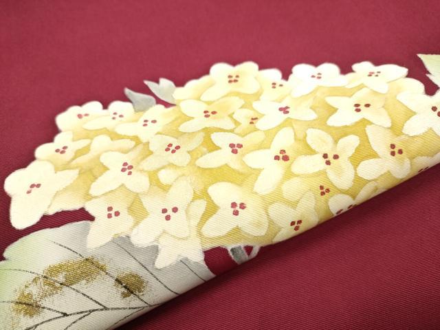 平和屋着物○塩瀬 九寸名古屋帯 童子花文 金彩 正絹 逸品 CAAY9835hy