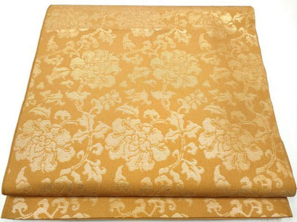 平和屋着物●全通柄 本袋帯 花唐草文 金糸 正絹 逸品 CABB5776hy