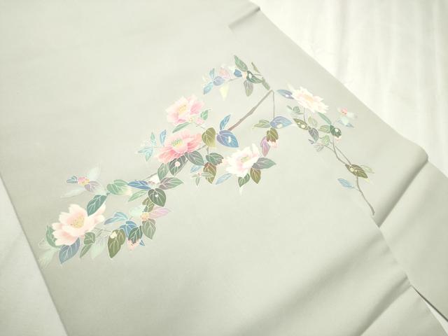 平和屋着物○塩瀬 九寸名古屋帯 友禅 作家物 枝花文 銀座