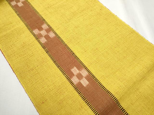 平和屋着物○沖縄県伝統工芸品 八重山ミンサー 手織り 八寸名古屋帯