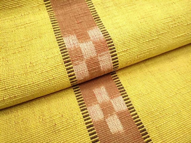 平和屋着物○沖縄県伝統工芸品 八重山ミンサー 手織り 八寸名古屋帯