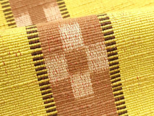 平和屋着物○沖縄県伝統工芸品 八重山ミンサー 手織り 八寸名古屋帯