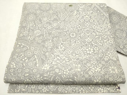 平和屋着物●全通柄　九寸名古屋帯　型染め　切嵌花文　ゑり善扱い　正絹　逸品　CABB5888hy