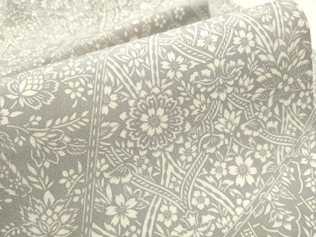 平和屋着物●全通柄　九寸名古屋帯　型染め　切嵌花文　ゑり善扱い　正絹　逸品　CABB5888hy