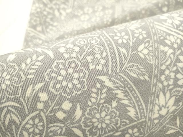 平和屋着物●全通柄　九寸名古屋帯　型染め　切嵌花文　ゑり善扱い　正絹　逸品　CABB5888hy
