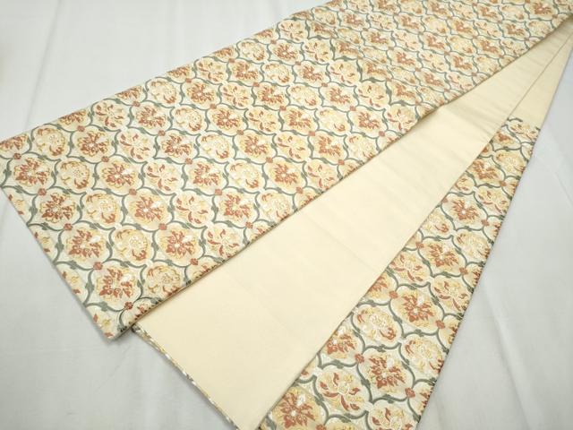 平和屋着物○六通柄袋帯 作家物 宮中唐織文様 金糸 正絹 逸品