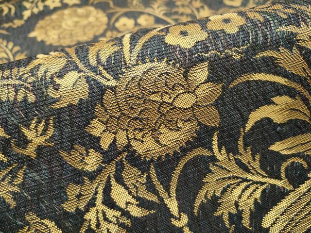 平和屋着物▽全通柄袋帯 スリーシーズン 春夏秋 かげろう織 花鳥文 金糸 正絹 逸品 未使用 CABB5935hy