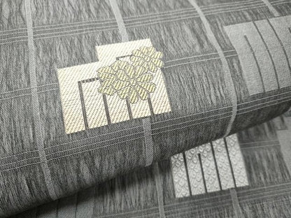 平和屋着物▽両面 六通柄袋帯 スリーシーズン 春夏秋 源氏香花文 正絹 逸品 CABB5943hy