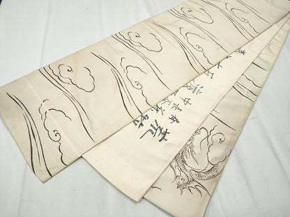 平和屋着物●六通柄　本袋帯　雲龍　正絹　逸品　CABB5956hy
