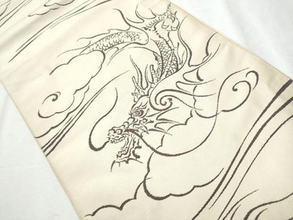 平和屋着物●六通柄　本袋帯　雲龍　正絹　逸品　CABB5956hy