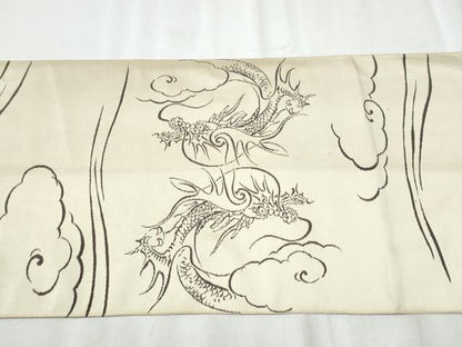 平和屋着物●六通柄　本袋帯　雲龍　正絹　逸品　CABB5956hy