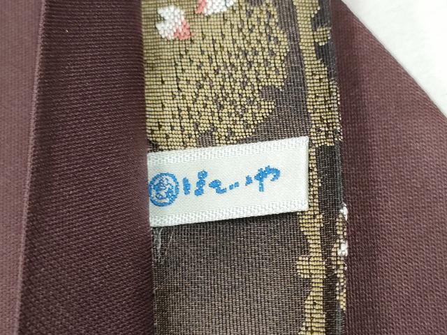 平和屋着物●袋帯　螺鈿　市松雪輪舞桜文　金彩　ほていや扱い　正絹　逸品　CABB5959hy 平和屋着物○袋帯 螺鈿 市松雪輪舞桜文 金彩 ほていや扱い 正絹 逸品