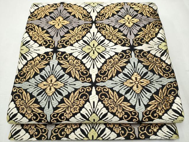 平和屋着物○六通柄袋帯 幾何学文様 金銀糸 やまと誂製