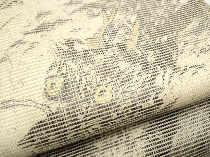 平和屋着物▽六通柄袋帯 スリーシーズン 春夏秋 龍 金銀彩 正絹 逸品 CABB5963hy