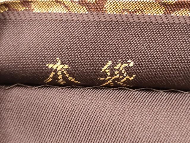平和屋着物●全通柄　本袋帯　名物裂文様　金糸　正絹　逸品　CABB5964hy