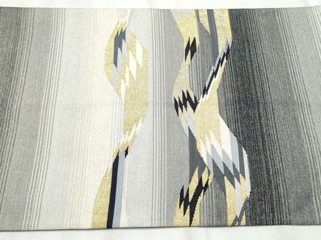 平和屋着物●太鼓柄袋帯　霞文　金糸　正絹　逸品　CABB5970hy