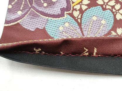 平和屋着物●両面　六通柄袋帯　唐織　雪輪花文　正絹　逸品　CABB5974hy