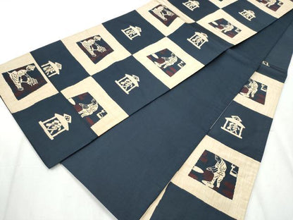 平和屋着物●名門木屋太　今河織物　六通柄袋帯　人物文　正絹　逸品　CABB5984hy