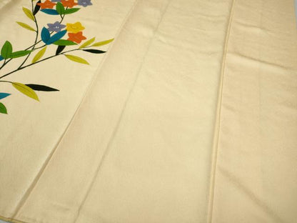 平和屋着物▼訪問着　手描き　枝花文　正絹　逸品　CABB6016ut