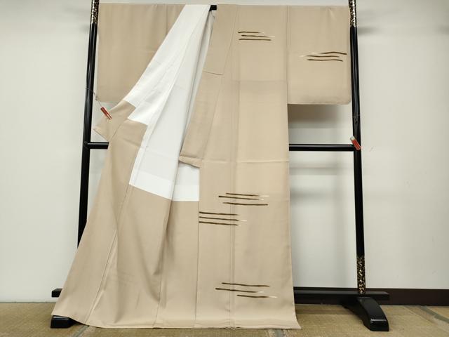 平和屋着物●訪問着　手描き　又昔　霞文　伊と幸　反端付き　ロング丈　正絹　逸品　未使用　CABB6062ut 平和屋着物○訪問着 手描き 又昔 霞文 伊と幸 反端