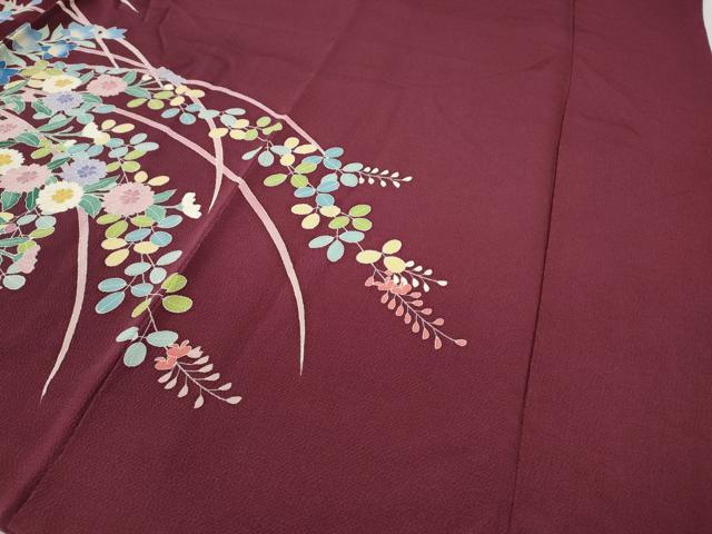 平和屋着物●豪華色留袖　刺繍　花車文　金糸　鬼しぼ縮緬　正絹　逸品　CABB6068ut 平和屋着物○豪華色留袖 刺繍 花車文 金糸 鬼しぼ縮緬 正絹 逸品