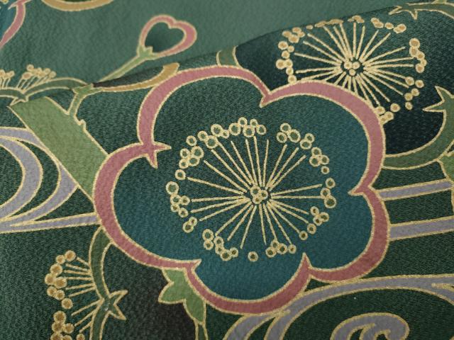 平和屋着物○訪問着 流水枝梅文 金彩 正絹 逸品 CABB6069ut