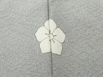 平和屋着物●上質な色無地 薄梅鼠色 正絹 逸品 CABB6077ut