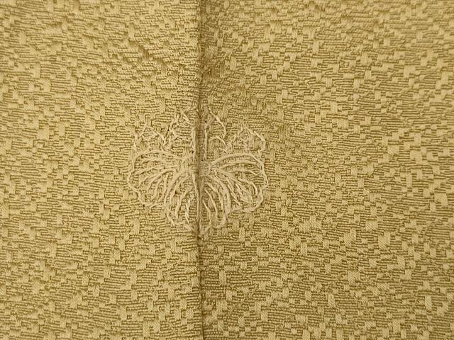 平和屋着物○京加賀友禅 百貫達雄監修 色無地 霞地紋 飴色