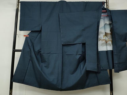 平和屋着物●男性　本場大島紬　アンサンブル　100亀甲　総詰め　正絹　逸品　未使用　CABB6086ut