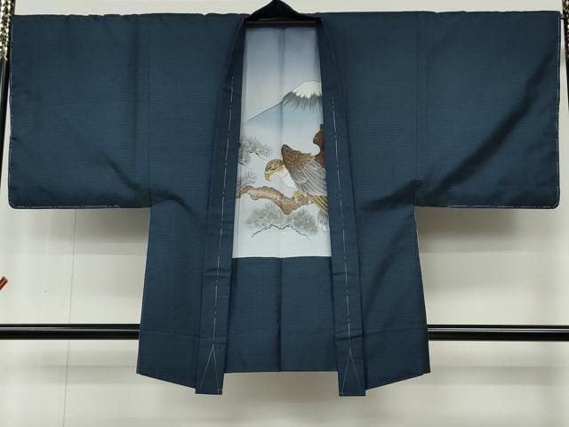 平和屋着物●男性　本場大島紬　アンサンブル　100亀甲　総詰め　正絹　逸品　未使用　CABB6086ut