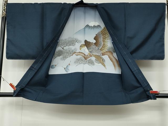 平和屋着物●男性　本場大島紬　アンサンブル　100亀甲　総詰め　正絹　逸品　未使用　CABB6086ut