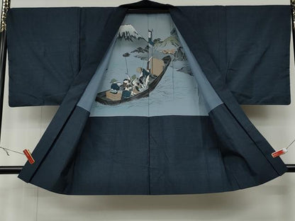 平和屋着物●男性　本場大島紬　アンサンブル　吉祥文　正絹　逸品　CABB6088ut