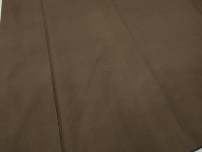 平和屋着物●男性　紬　羽織セット　着物：銀煤竹色　羽織：憲法色　正絹　逸品　CABB6089ut