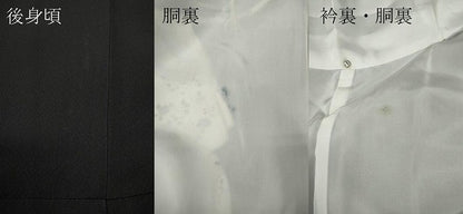 平和屋着物●創業460年・千總　訪問着　誰が袖花文　黒地　金彩　正絹　逸品　CABB6096ut